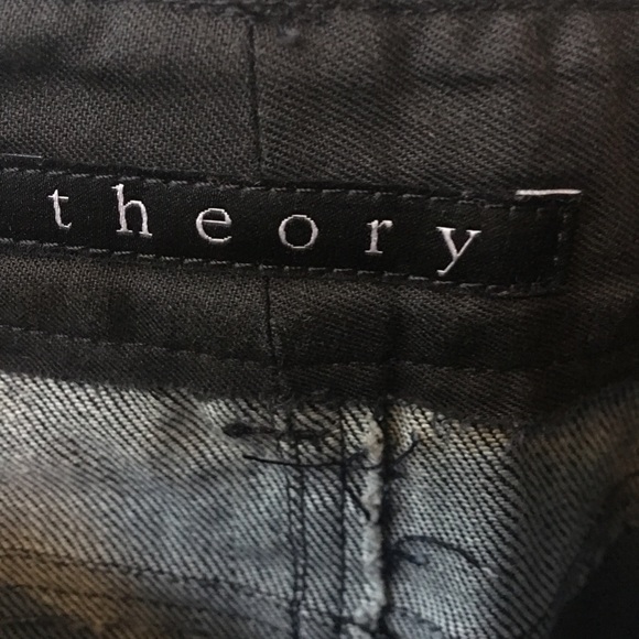 Theory dark wash denim jean mini skirt - Picture 6 of 13